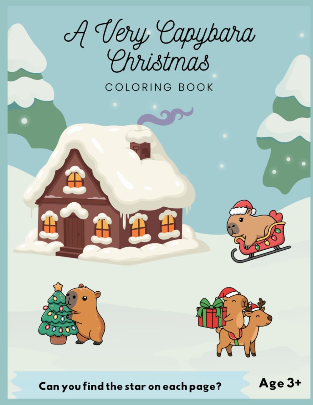 A Very Capybara Christmas Coloring Book: Coloring Book