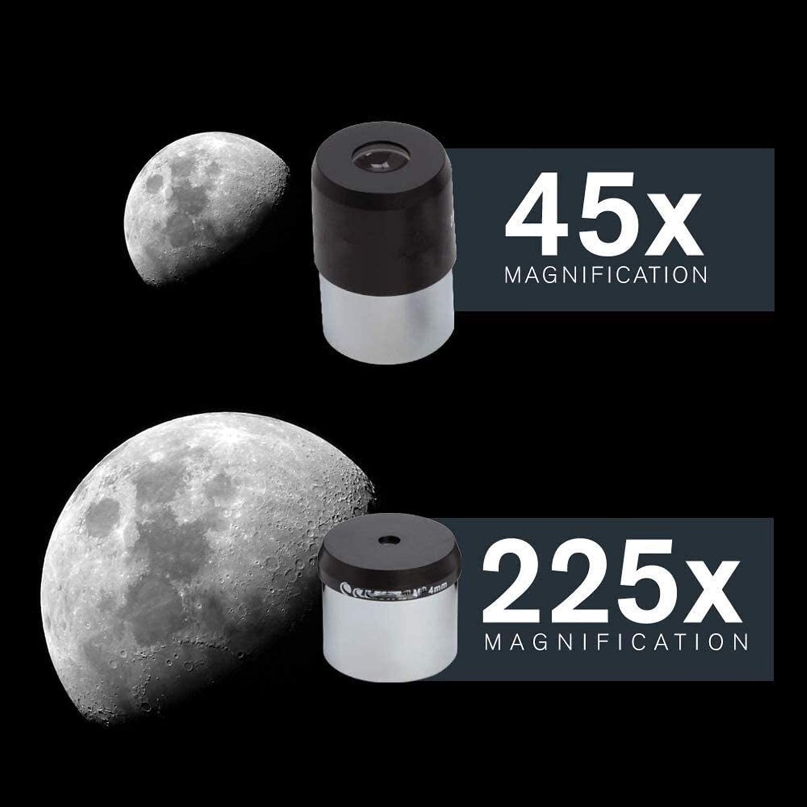 Telescopio Refractor astronómico Profesional para Adultos, trípode Ajustable, Alcance de Viaje para observar la Luna y el Planeta 3 oculares