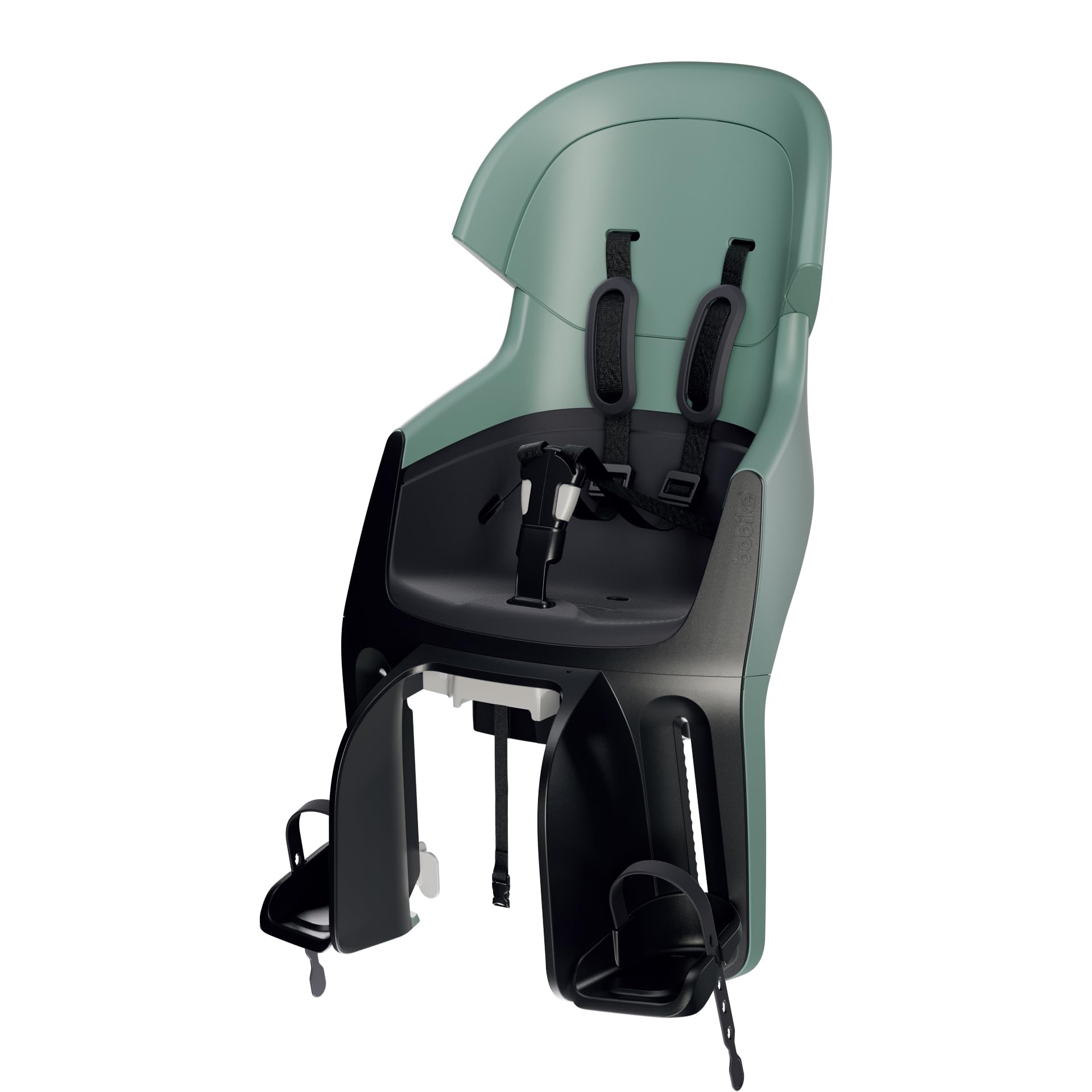 Siège vélo arrière inclinable pour Porte-Bagages et sur Cadre Bobike Exclusive Evolve Maxi Double paroi, Harnais 5 Points, Appui-tête réglable et Suspension intégrée pour Enfants Jusqu’à 22 kg