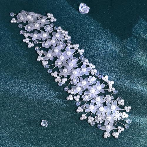 Metal Bridal Belt, Silver Flower Party Waist Chain, Handmade Accessory For Women3