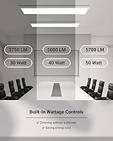 Vista 4 de Sunco - Paquete de 12 luces LED de panel plano de 1x4, CCT doble seleccionable 3500K/4000K/5000K y potencia seleccionable 30W/40W/46W, 5700LM