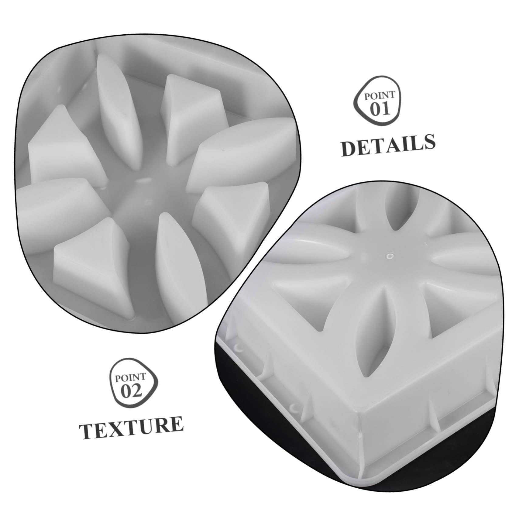 Sewroro Molde para Ladrillos Huecos de Hormigón, Molde de Ladrillo de Hormigón, Plástico Blanco, 35x35x7,5cm, Reutilizable, para Jardinería y Paisajismo Exterior