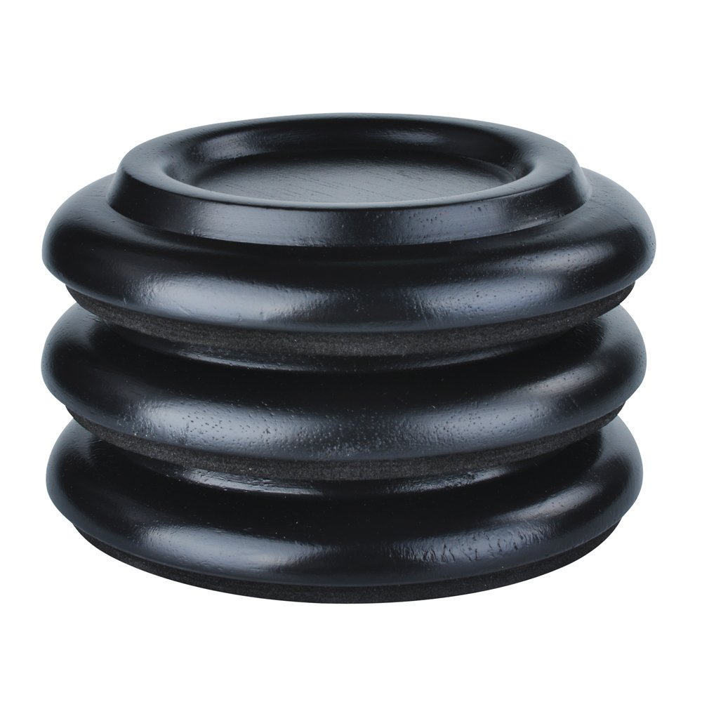 Kingpoint, set di piedini a coppa in legno massiccio per pianoforti a coda, confezione da 3 pezzi , Black