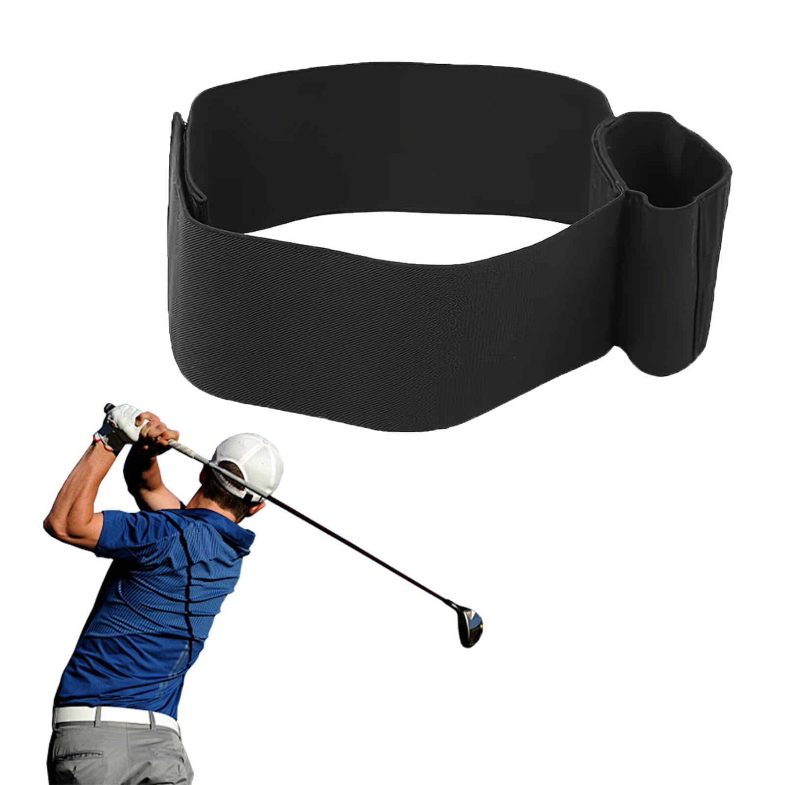 Risecore 1PCS Golf Swing Trainer,Adjustable Golf Training Assist Flexible Arm Correcting Tool Accessories for Home Practice Sessions, Driving Range Training and On-course Skill Refinement