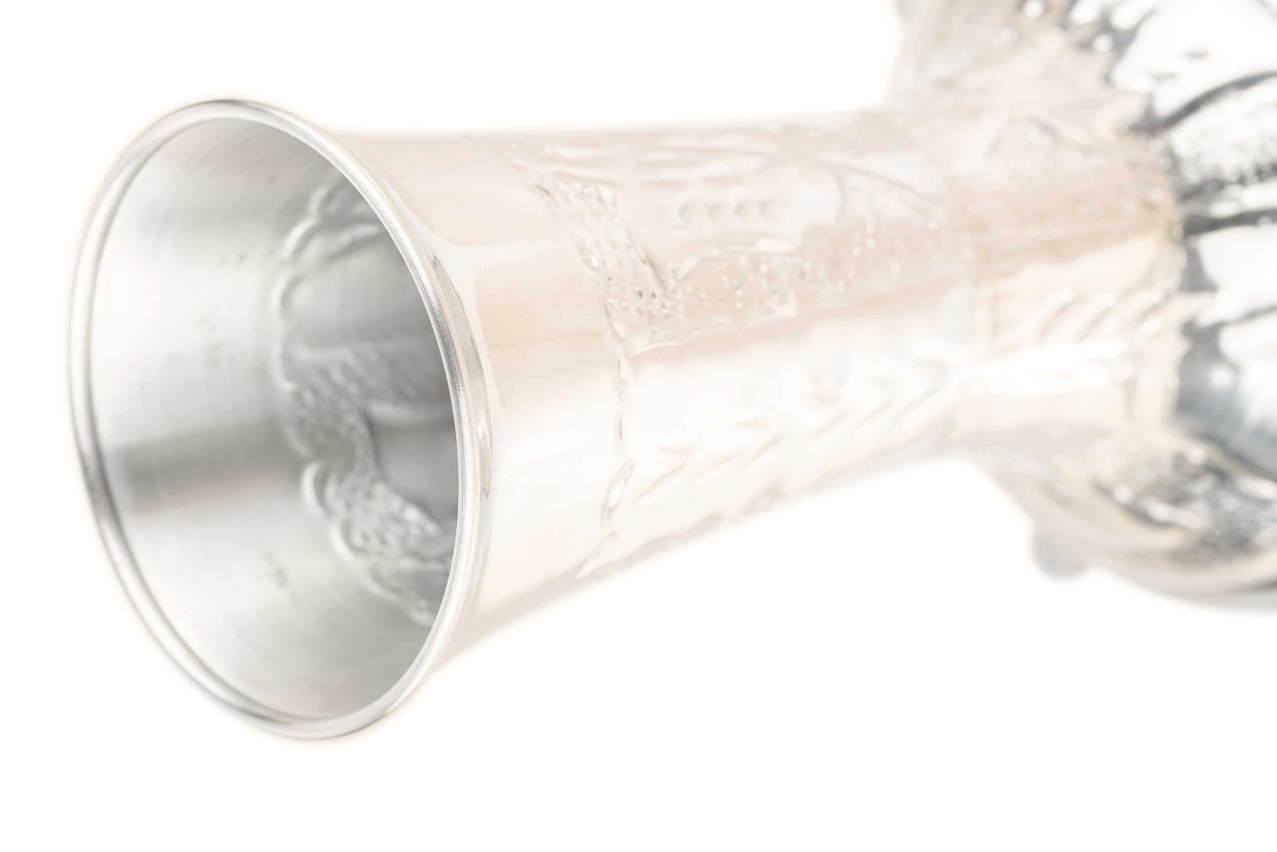 Meinl Percussion Aluminum Series Darbuka – Tamburo a Mano Medio-Grande – Con Pelle Sintetica – Diametro 6.5 Pollici – Martellato a Mano – Aluminum, Silver (HE-112)