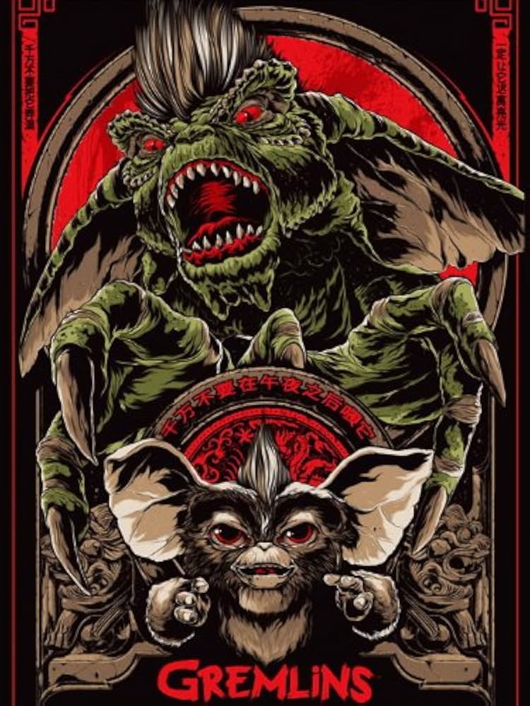 Amazon.co.jp: Gremlins Movie 1984年ギズモCool Artアート