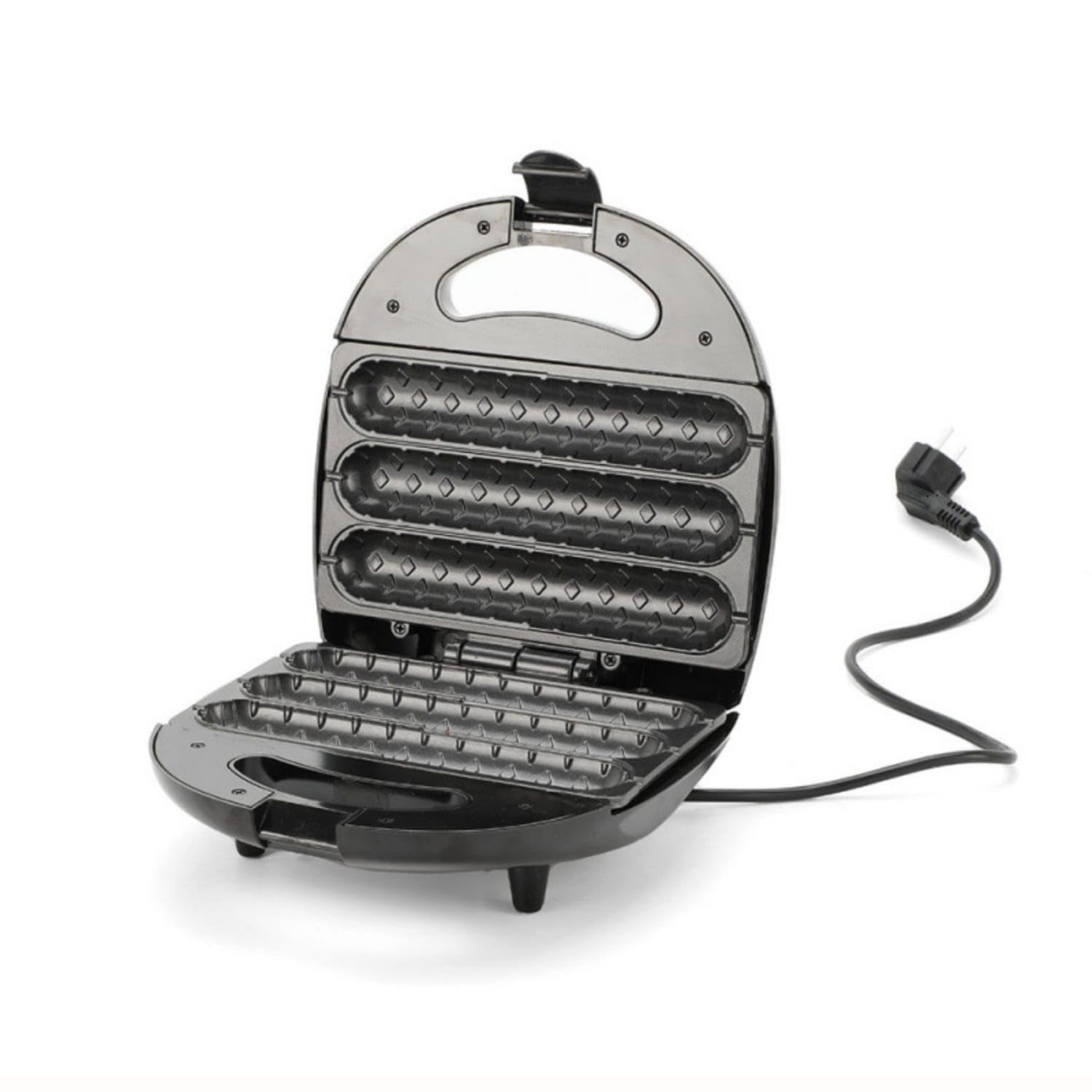 Non-Stick Plates Hot Dog Grill Hinged Sausage Grill Electric Hot Dog Cooker Carry Handle, Eu 220V-image-28
