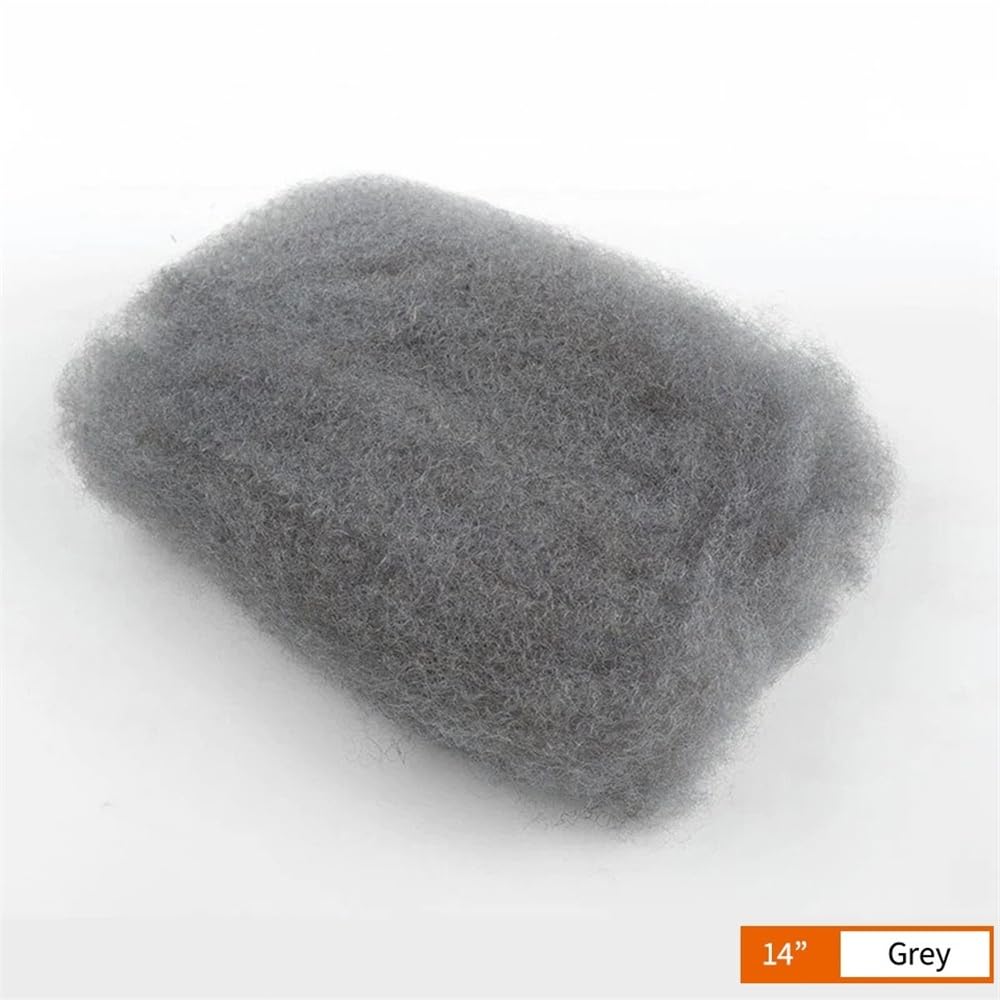 Zaplatanie włosów Afro Kinky Ludzkie Włosy Warkocze Włosy do Dredów, Naprawy Loków, Skręty - 50G/Opakowanie Szare Przedłużanie dredów(14inches)