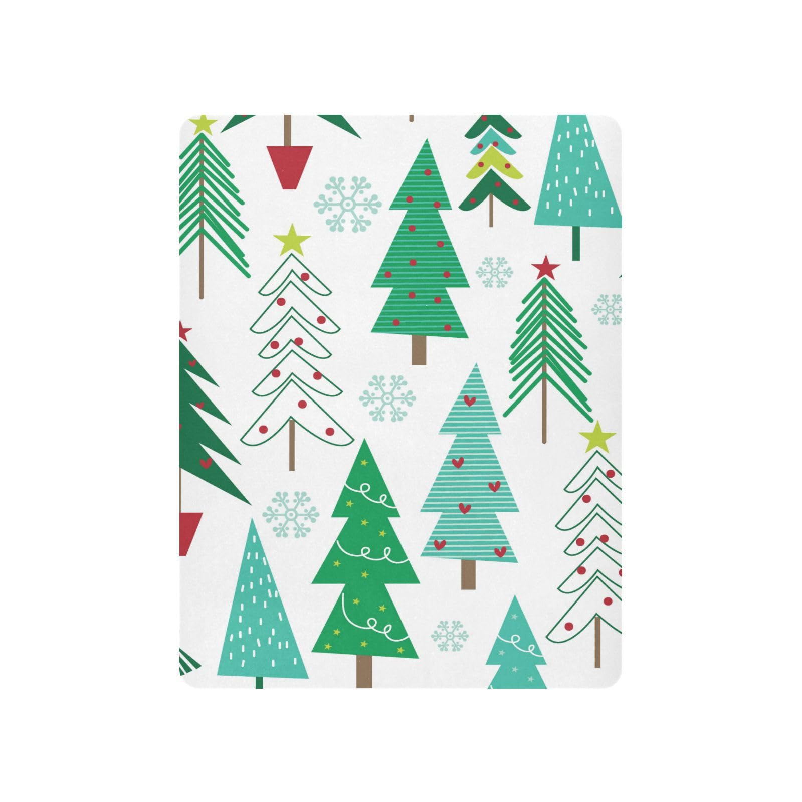Moudou Christmas Tree Playard Sheet for Boy Girls, Soft Breathable Fitted Toddler Sheet for Standard Playard Bed Mattress, 39 x 27 x 5 Inch