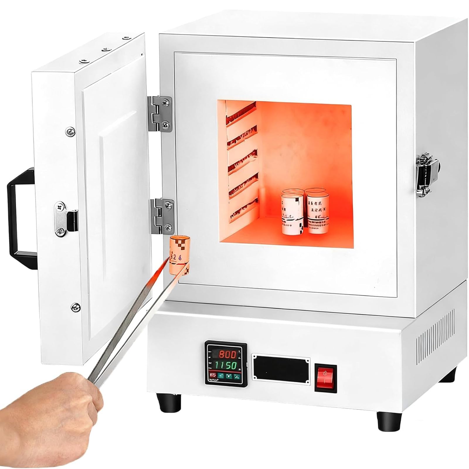 2000 W Muffelofen, Hochtemperatur-Ausbrennofen, integrierter Labor-Schmuckofen Verarbeitungsofen 1150℃ Höchsttemperatur
