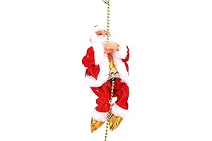 Behold the Jolly Santa Scaling a Shimmering Chain