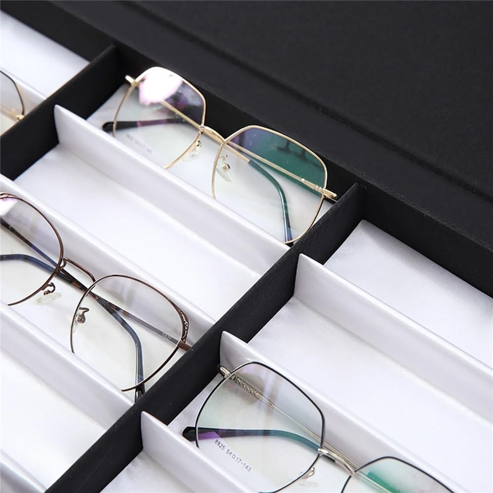 Uchwyt na okulary 15 miejsc taca na okulary przeciwsłoneczne stylowy uchwyt biżuteria futerał do przechowywania okularów pudełko szuflad biurku Organizator okularów przeciwsłonecznych