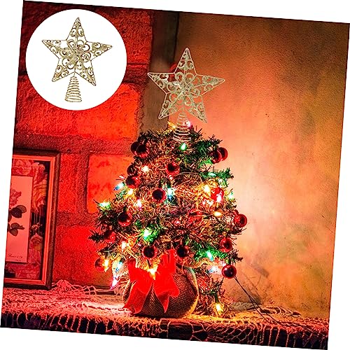 Abaodam 3 estrellas de hierro para decoración de árbol de Navidad 3