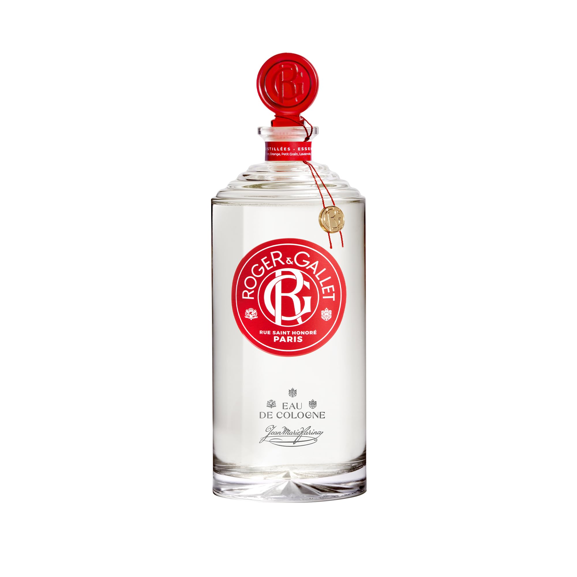 Roger&Gallet - Eau de Cologne Jean Marie Farina - Eau de Cologne aux Huiles Essentielles Citron, Orange, Petit Grain, Lavande & Romarin - Une Sensation Délicieuse et Vivifiante