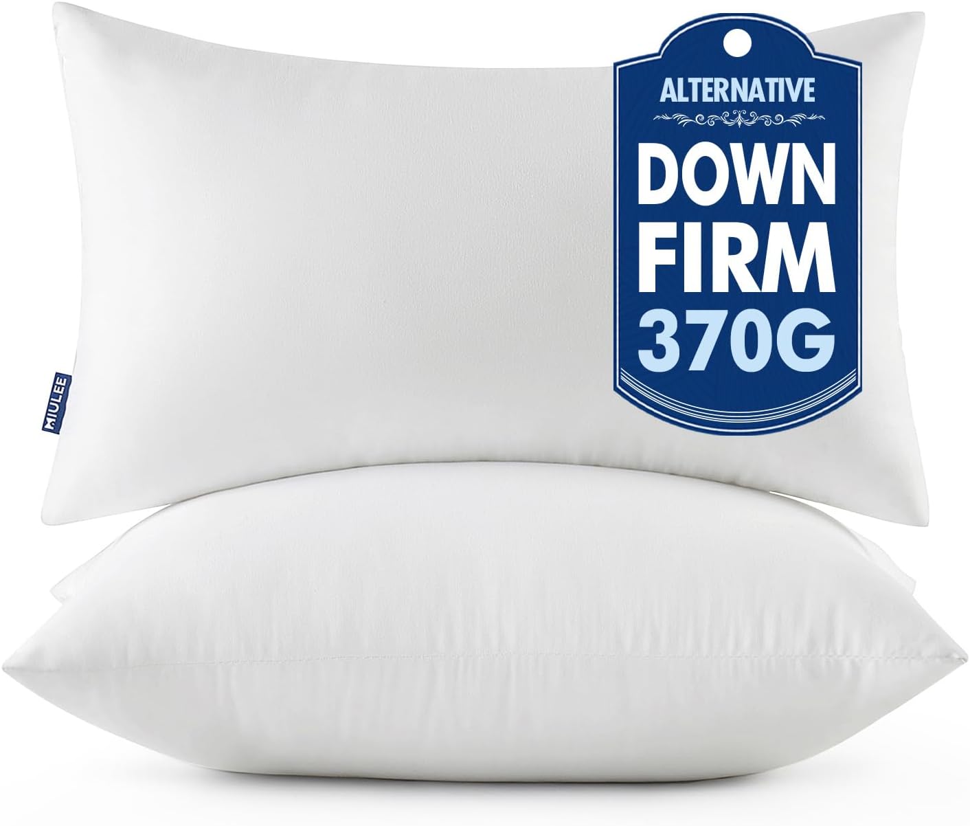 MIULEE Throw Pillows Inserts, Pack of 2 14x22 Inch 100% Virgin Fiber Filling Bed Couch Pillows