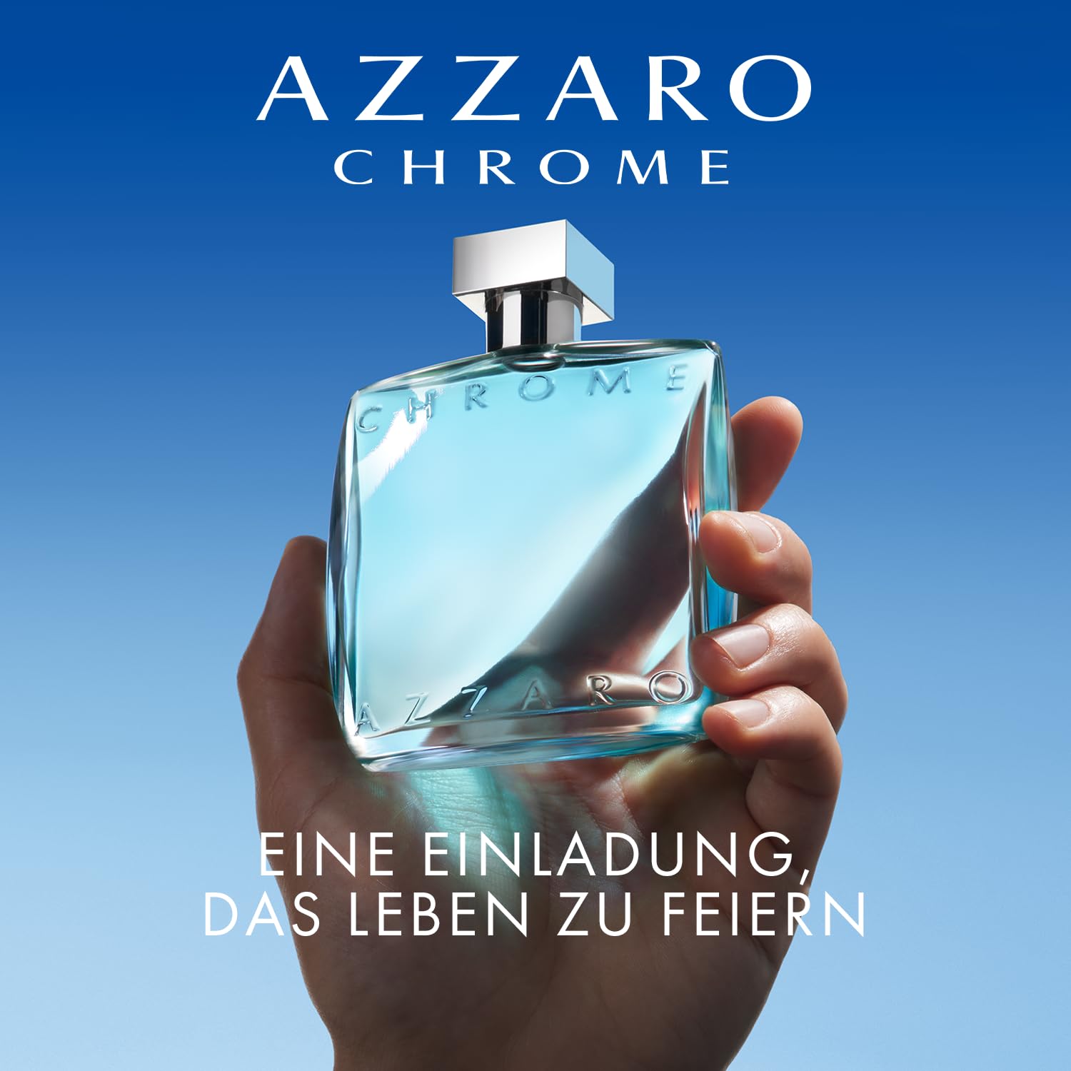 Azzaro Chrome Eau de Toilette, frischer und aquatischer Herrenduft, zitrisch-marines Parfüm mit umhüllender Leichtigkeit, erfrischender Duft für Männer