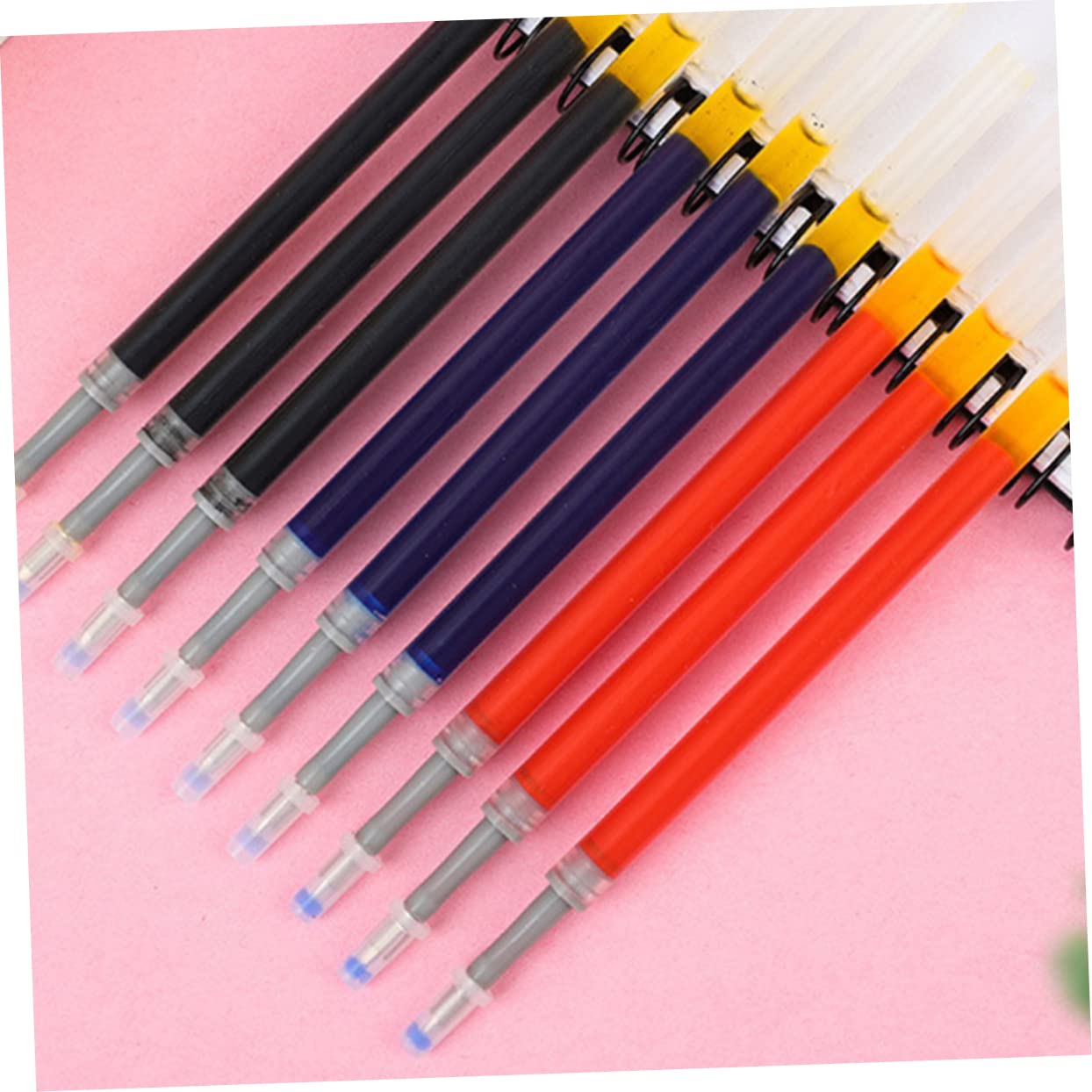 Lurrose Lot De 4 Recharges De Stylos À Encre Gel Rechargeables À Paillettes Pour Étudiants Outils Décriture Légers Et Faciles À Utiliser 150 Pièces X 4