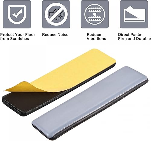 Miniatura 4 de uxcell 3.937 in x 0.984 in rectángulo PTFE muebles deslizantes, adhesivo autoadhesivo para pisos de madera, azulejos de cerámica y alfombras 2pcs