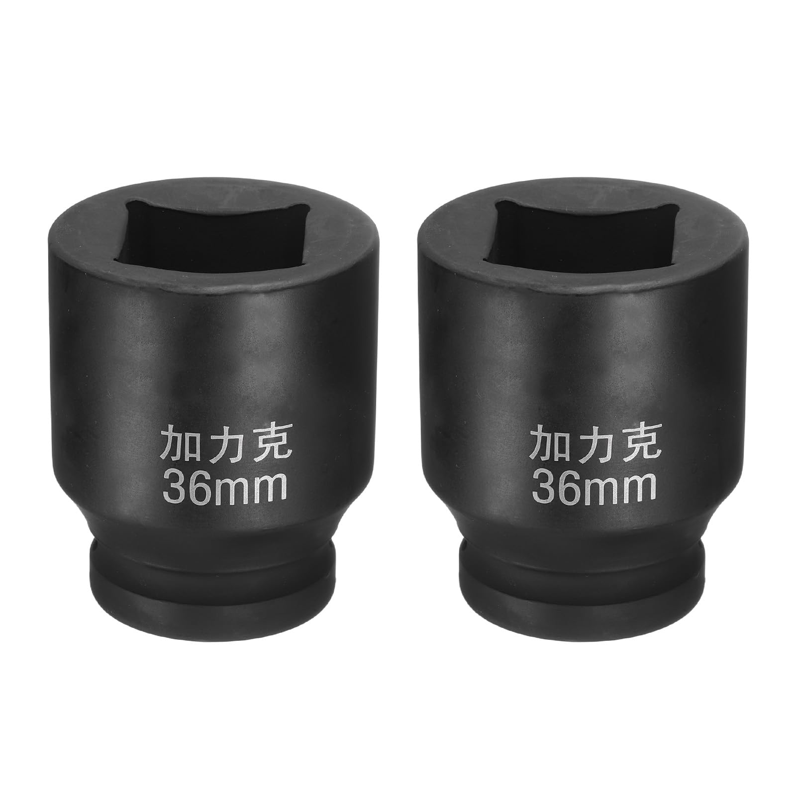 QUARKZMAN 2 sztuki 4-punktowe gniazdo czworokątne 1" napęd 36 mm nasadka nasadowa, metryczne gniazdo czworokątne 40CR, zaciemnienie standardowe gniazda kół, pneumatyczne narzędzie do naprawy samochodu
