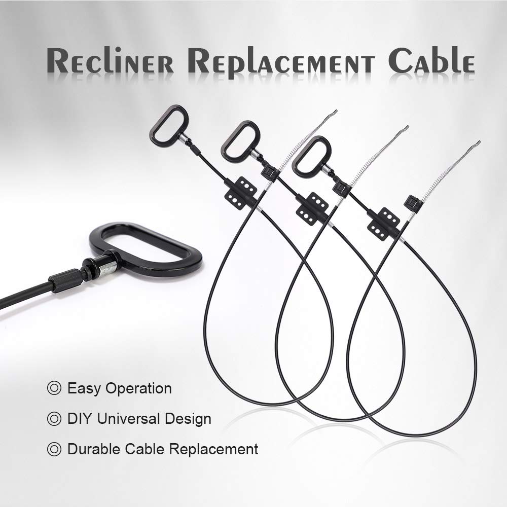 Magicfour 3 Pack Recliner Cable, Recliner Chair Cables Sofa Handle