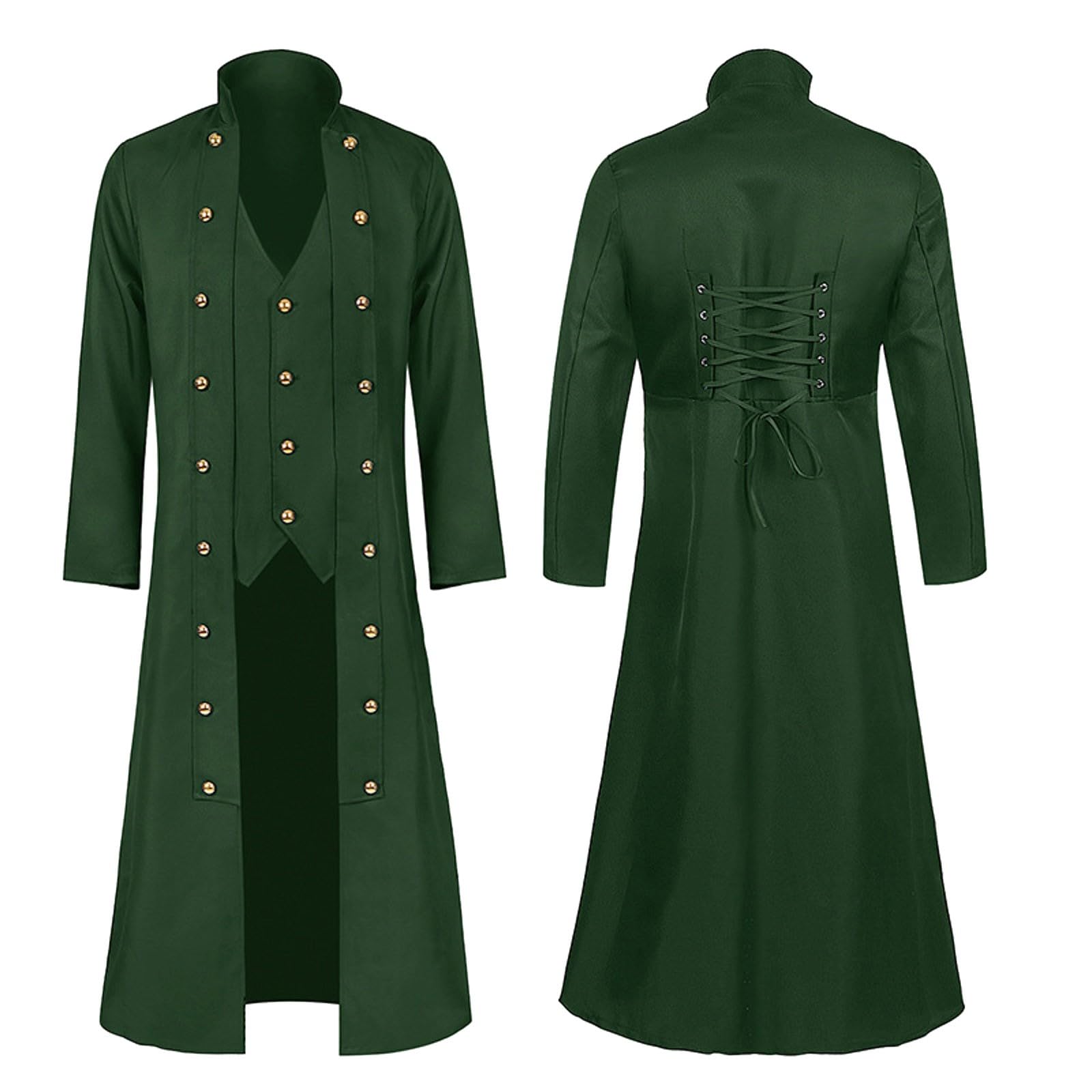 Herren Steampunk Frack Gothic Kostüm Herren, Smokings Für Herren Faschingskostüme Renaissance Retro Viktorianische Hof Stickerei Mantel Piraten Kostüme Für Männer Karneval Kostüm Herren