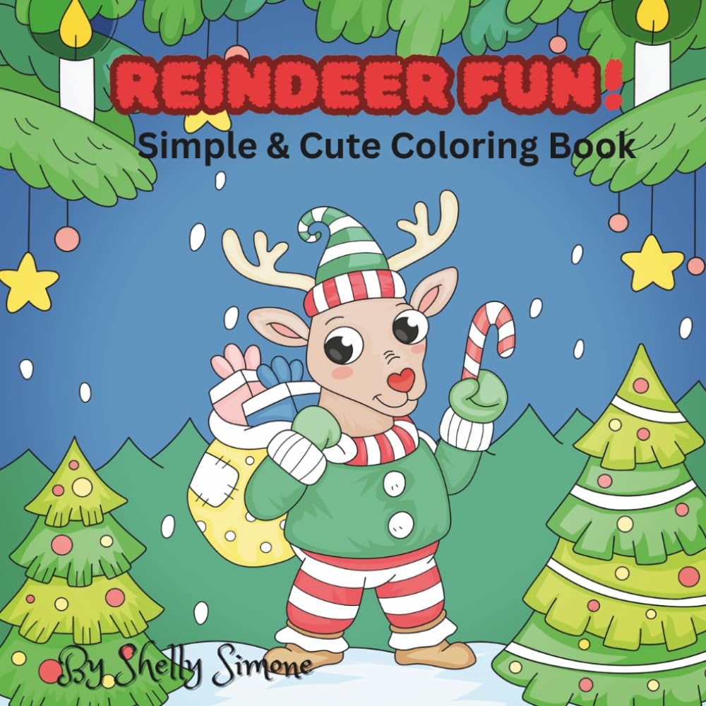 Reindeer Fun!: Simple & Cute Coloring Book