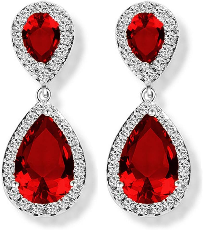 Rhinestone Teardrop Dangle Earrings Vintage Crystal Drop Bridal Earrings Gold Crystal Statement Drop Earrings Bridesmaides Prom Earrings Wedding Jewelry Gift for Women