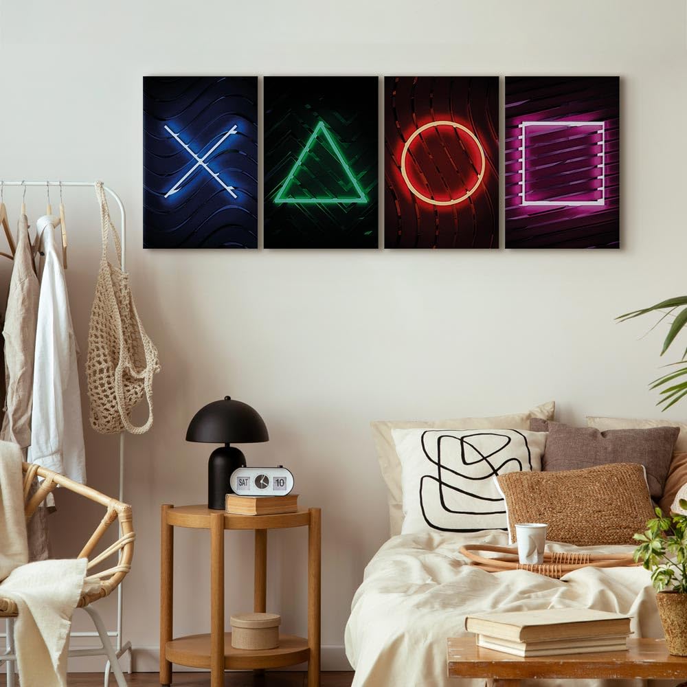 murando - Akustikbild bunt schwarz Gaming, Schallschutz, Wohnzimmer, Büro | Verbessert Raumakustik, reduziert Hall, ideal fürs Büro oder Wohnzimmer, hochwertige Verarbeitung, schnelle Montage, stilvoll