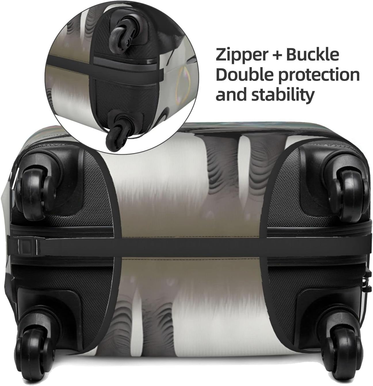 review YouQu Funny Elephant Travel Luggage Protector Suitcase Cover, Bubble Grey Washable Suitcase Protector L - Fits 25-28 inch luggage