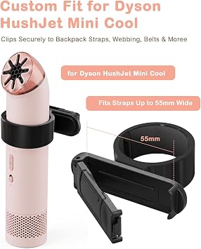 Grip Clip for Dyson HushJet Mini Cool Fan Portable Fan Holder for Backpack, Shoulder Strap, Belt & Outdoor Use