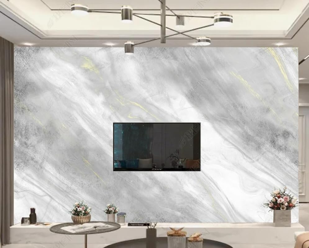 Papier peint intissé marbre gris pour chambre parentale et salon cosy