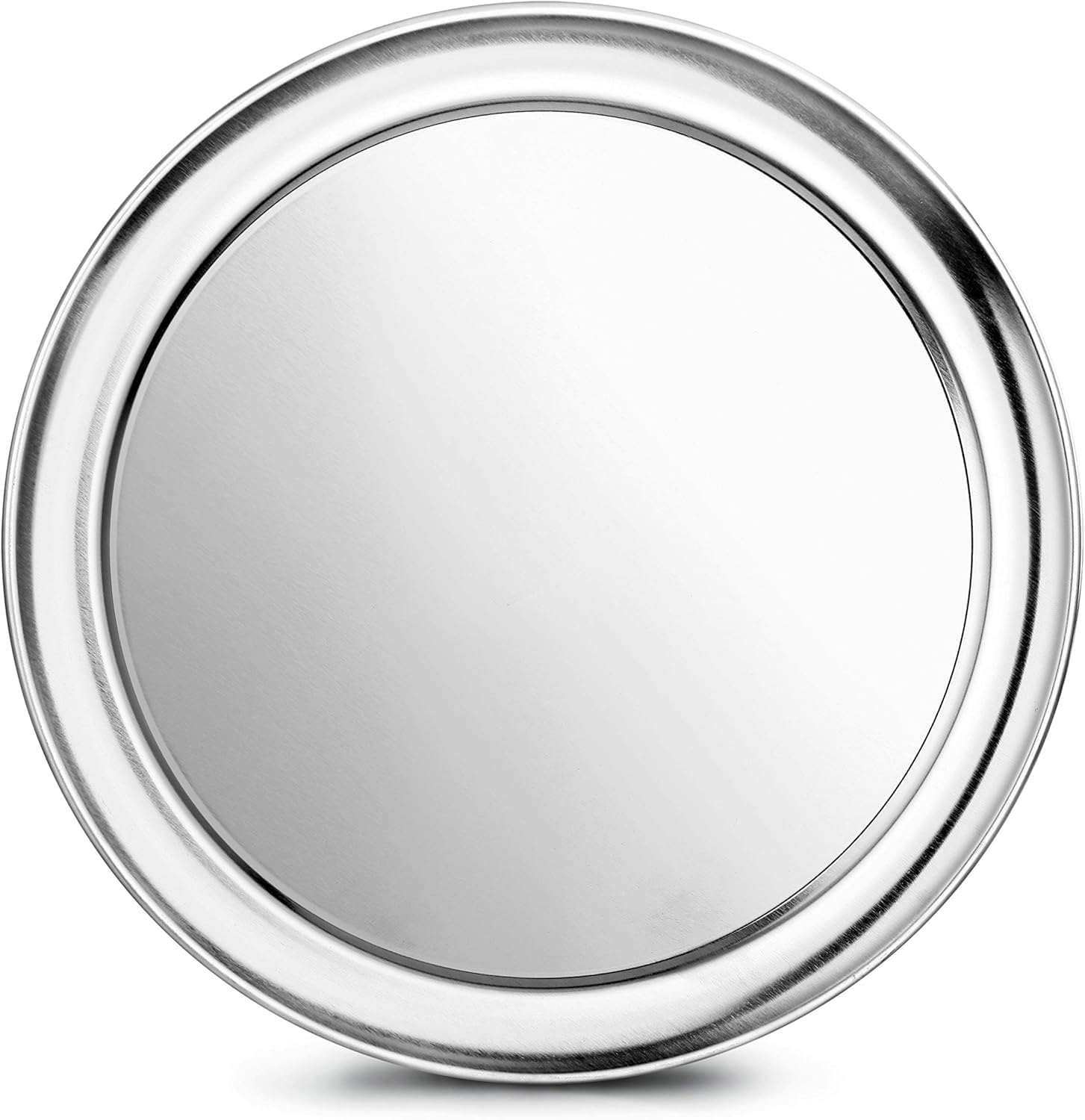 New Star Foodservice Restaurant-Grade Aluminum Pizza Pan, Baking Tray, Wide Rim, 16 Inch