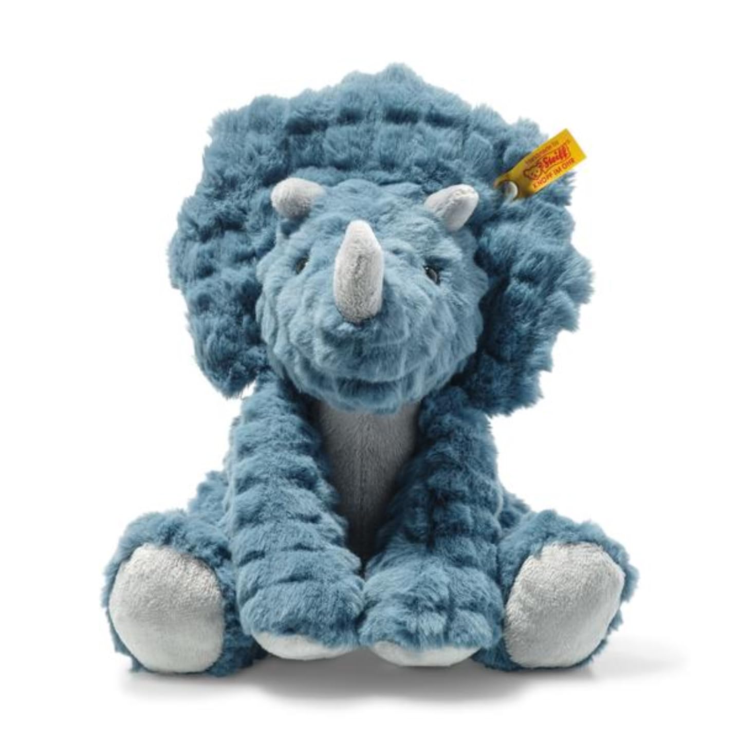 シュタイフSteiff トリケラトプス　恐竜　タグ付き Amazon.com: Steiff Dixi Triceratops Dinosaur Plush Stuffed Animal