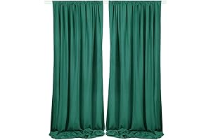 SHERWAY 9.5 ft x 10 ft Emerald Green Backdrop Drapes