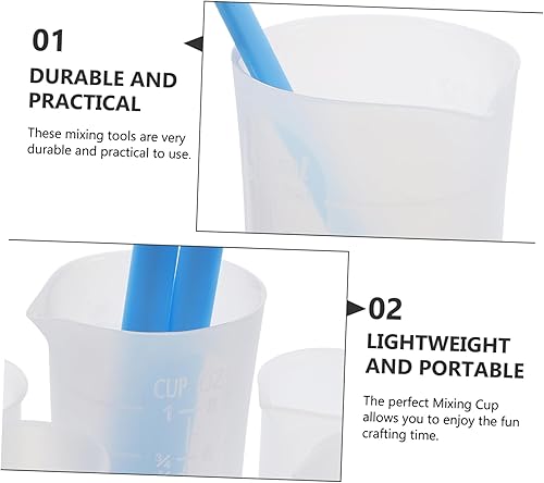 Miniatura 3 de Anneome 1 juego de moldes de resina para manualidades de resina, material de bricolaje, suministros de manualidades de silicona, tazas de mezcla de