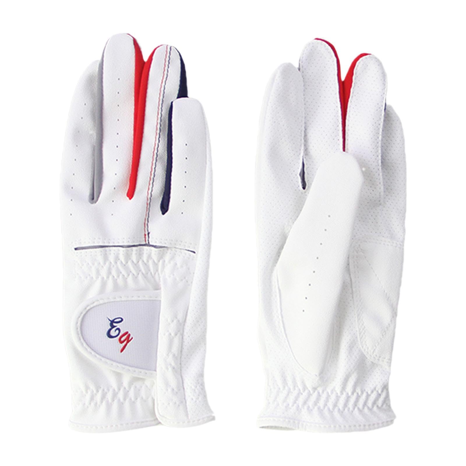 Damen Golfhandschuhe, rutschfeste Golfhandschuhe, Weiche Handschuhe für Linke Und Rechte Hand, Mesh Handschuhe für Golf, Radfahren Und Angeln