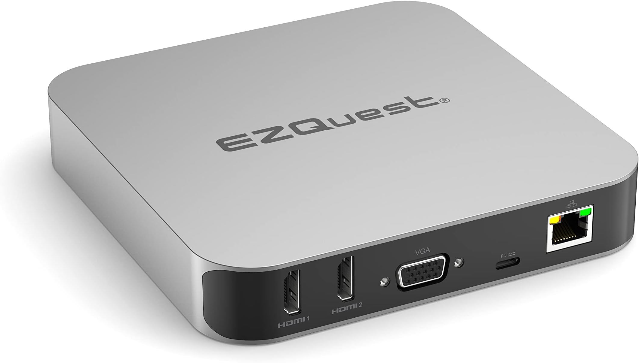 EZQuest USB C Hub Docking Station 12 in 1 with 2 HDMI 4K 60HZ /30Hz, VGA, 1 Gbit Ethernet, 4 USB-A 3.0 ports, SD, Micro SD, USB-C PD 3.0 and Audio Port - For all computers with USB-C/Thunderbolt ports