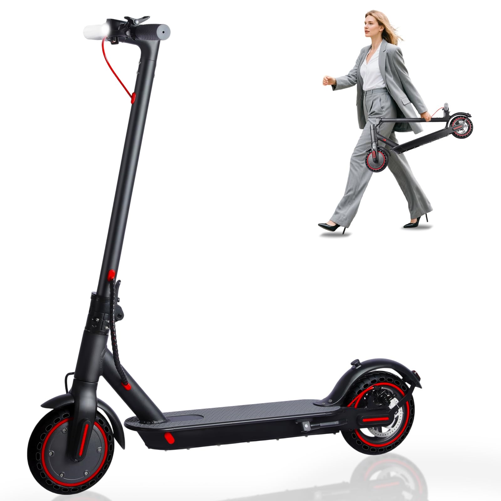 Monopattini Elettrici Adulto, Autonomia 20-30 km, Pneumatici 8.5", 3 Modalità di Velocità, Monopattino Piegevole con APP, Doppio Sistema di Frenatura, E-Scooter Rapido per Adolescenti, Motore 350W