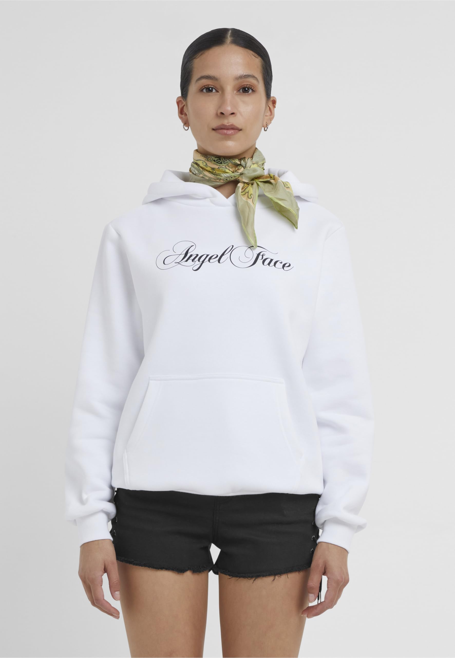 Miss Tee Angel Face Ladies Fluffy Hoody