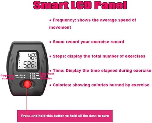 Miniatura 4 de HMNS - Máquina de escalera aeróbica para hombre y mujer, mini máquina de fitness con bandas de resistencia y monitor LCD, modo deportivo tipo V para