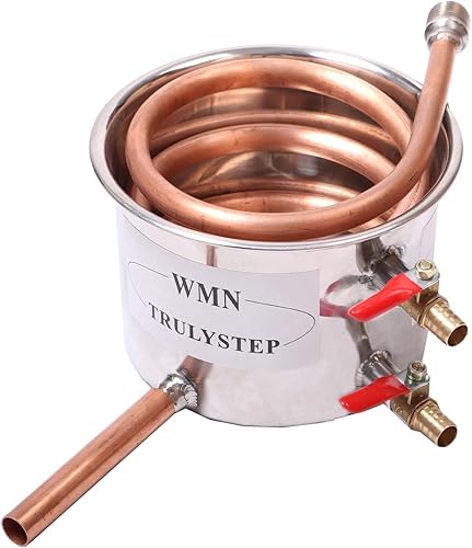 Miniatura 4 de YUEWO 3 macetas DIY 5 galas20 litros Moonshine Still Copper Water Alcohol Distiller Home Brew Wine Making Kits con Thumper Keg para DIY Brandy