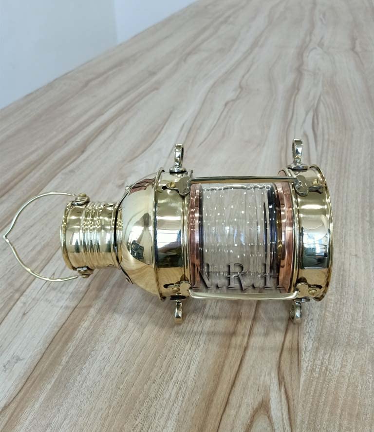 LAMPE À HUILE En Laiton Et Cuivre De 14 Pouces, Lanterne De Bateau Maritime... EUR 83,88 - FR