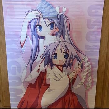 Amazon.co.jp: 柊かがみ&柊つかさ 巫女 タペストリー らき☆すた