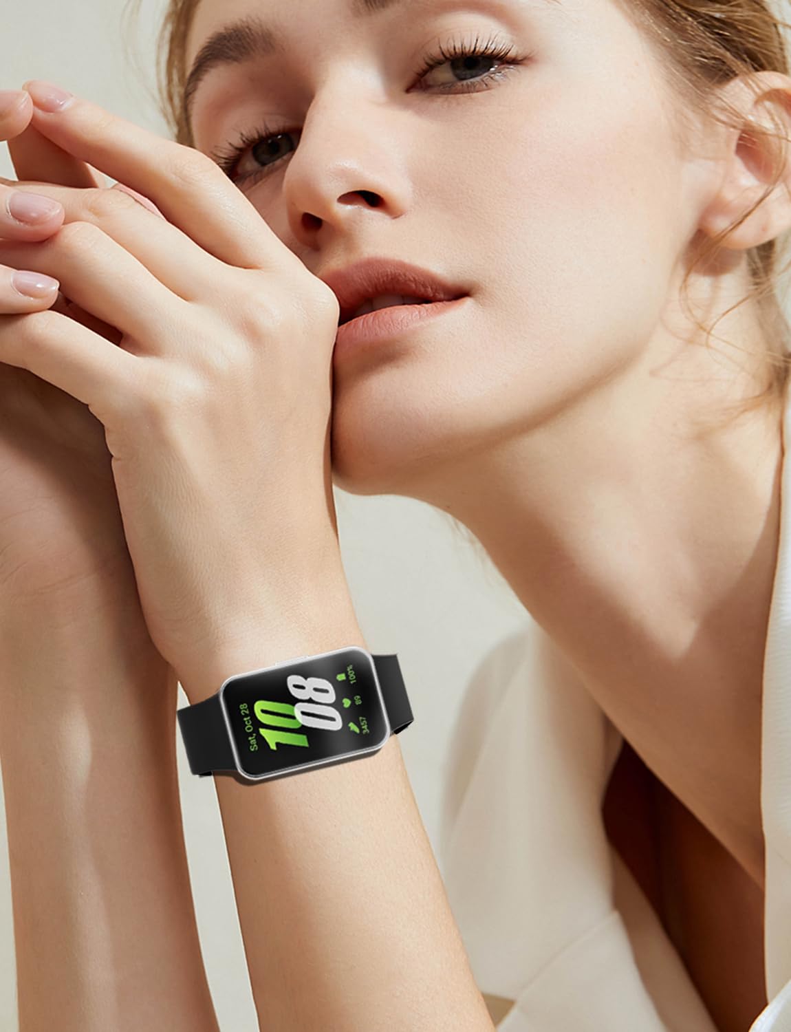 Cinturino Compatibile per Samsung Galaxy Fit 3 R390, Donna Uomo Cinturini Silicone Ricambio Regolabile Sportivo Band (nessun Tracker)