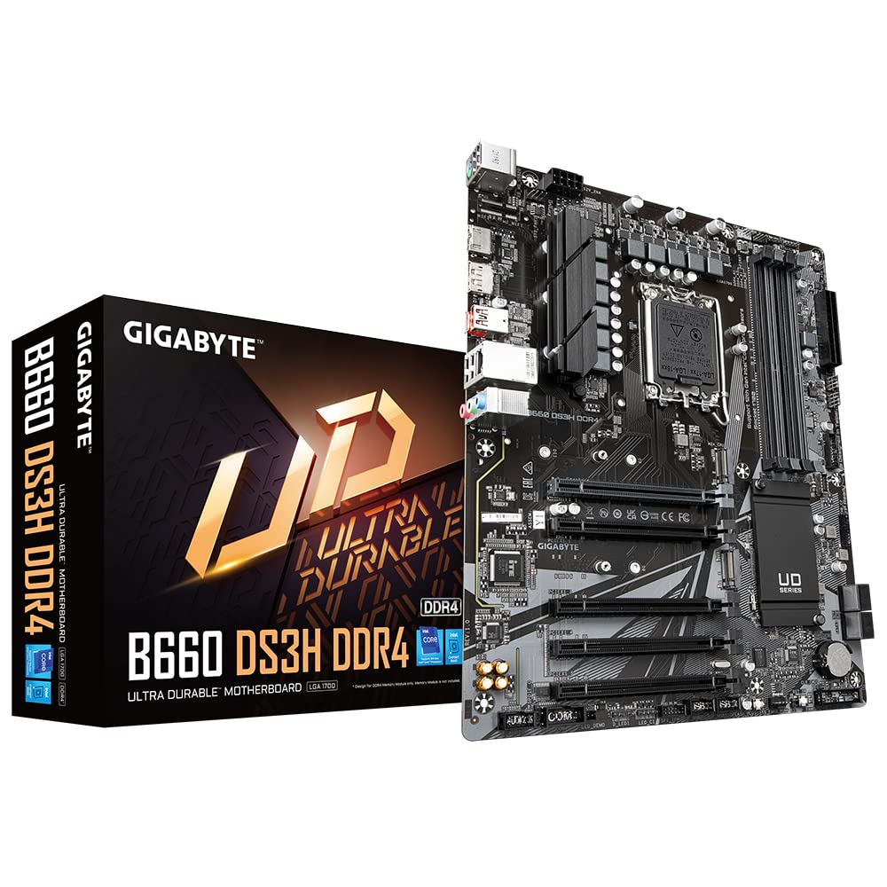 GIGABYTE B660 DS3H DDR4 Carte mère Noir