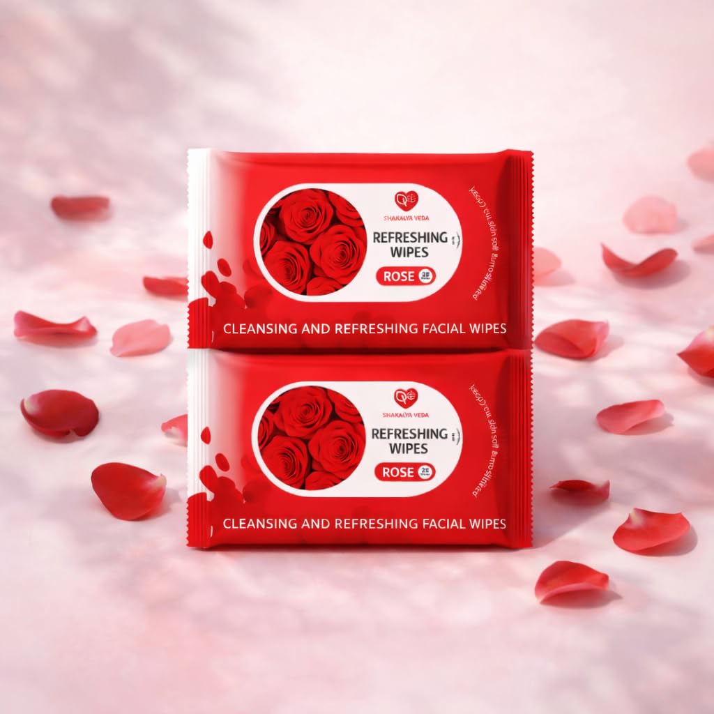 Rose Wet Wipes Pack of 2 | Natural Rose Extract | Gentle Cleansing & Refreshing Face & Body Wipes | Alcohol Free | For All Skin Types-image-39