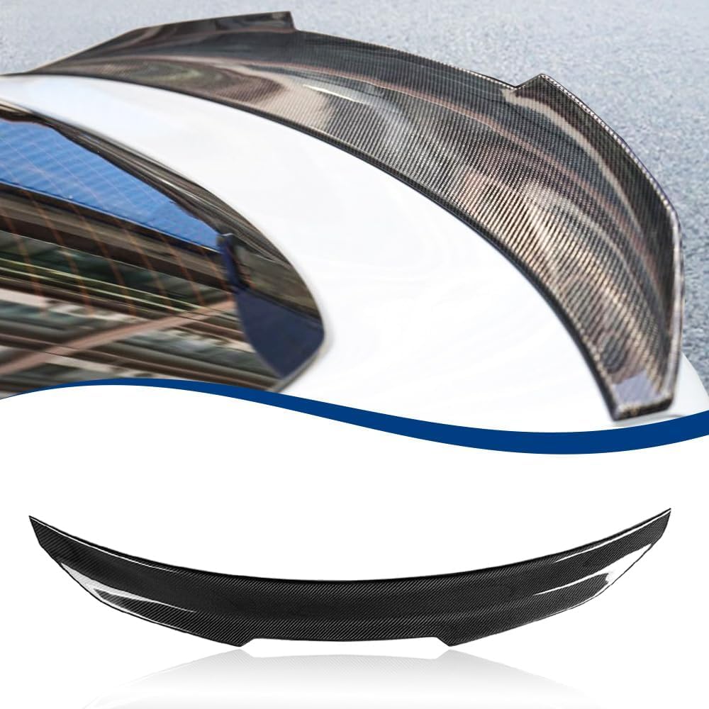 Real Carbon Fiber I4 G26 Spoiler PSM-Style Compatible with (2021-2025) 4-Series G26 / I4 4-Door Gran Coupe G26 i4 Gran Coupe 2021-2025 Real Carbon Fiber