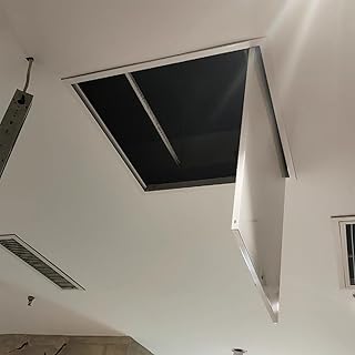 Metal Ceiling Hatch Access Panel, Lockable Attic Door Inspection Cover Plate, Decorative Electric Meter Box Door/Shower Valve Service Hatch(16x24inch/400x610mm)