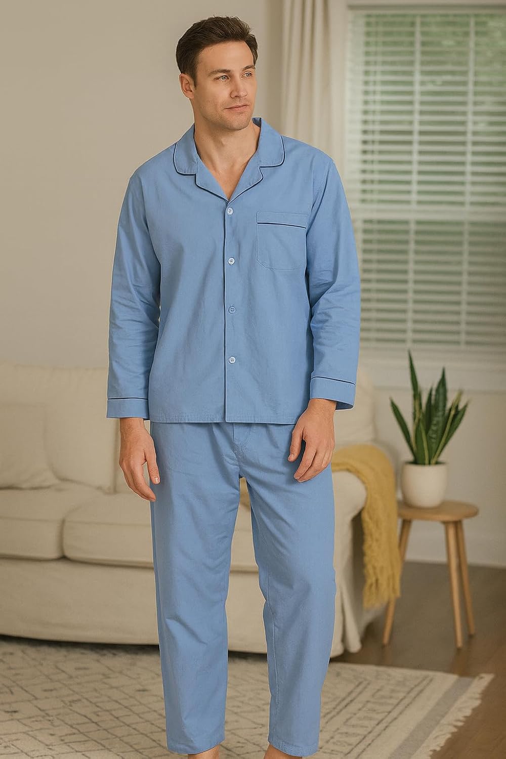 Hanes Men's Woven Plain-Weave Pajama Set - Image 2