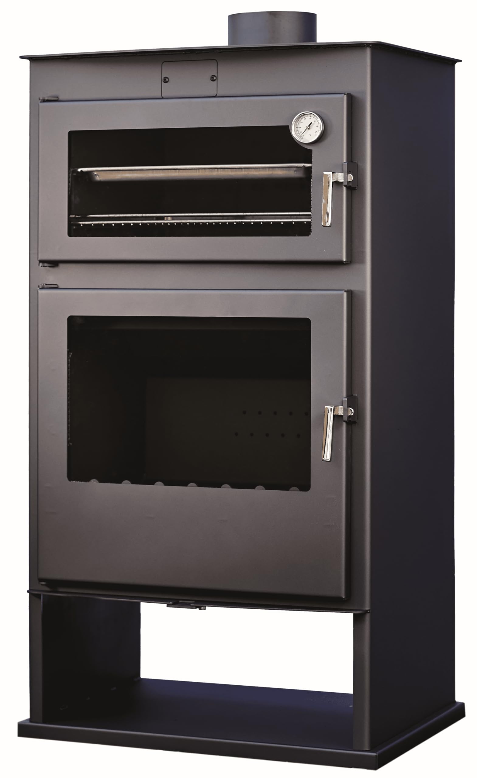 Poêle à Bois MULHACEN Bûcher 11,60 kW avec Four, Plateau Acier Inoxydable et Grille